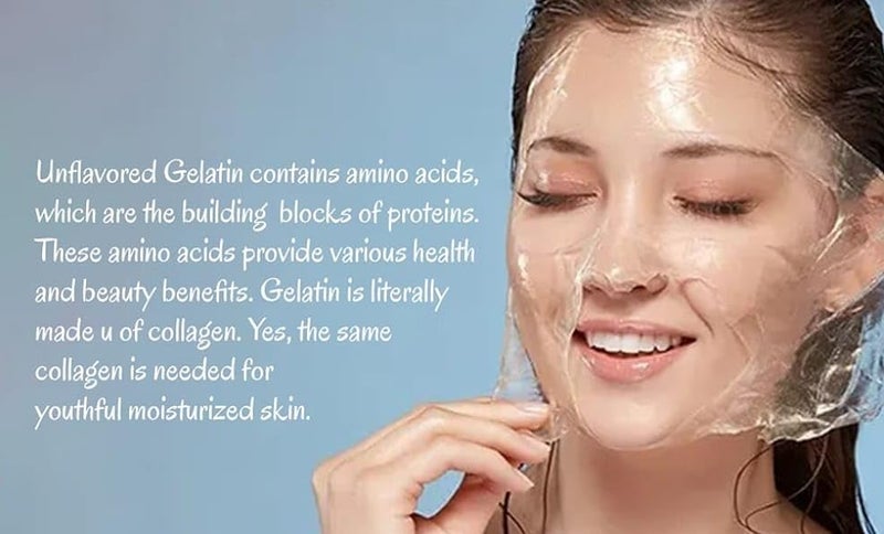 VITSZEECARE Gelatin powder 50gm DIY face mask pack HairPeel Off Mask Removal Gelatin powder 50gm - Image 2