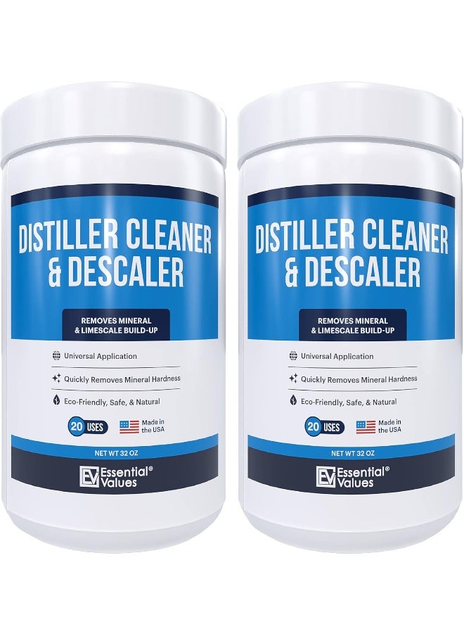 Essential Values 4LB Citric Acid Powder Cleaning for Water Distillers - Bulk 4 LBS Universal Descaler for Distilling Machines, Kettles & More - Remove Limescale & Mineral Buildup - For Waterwise & Other Distillers  - Image 1
