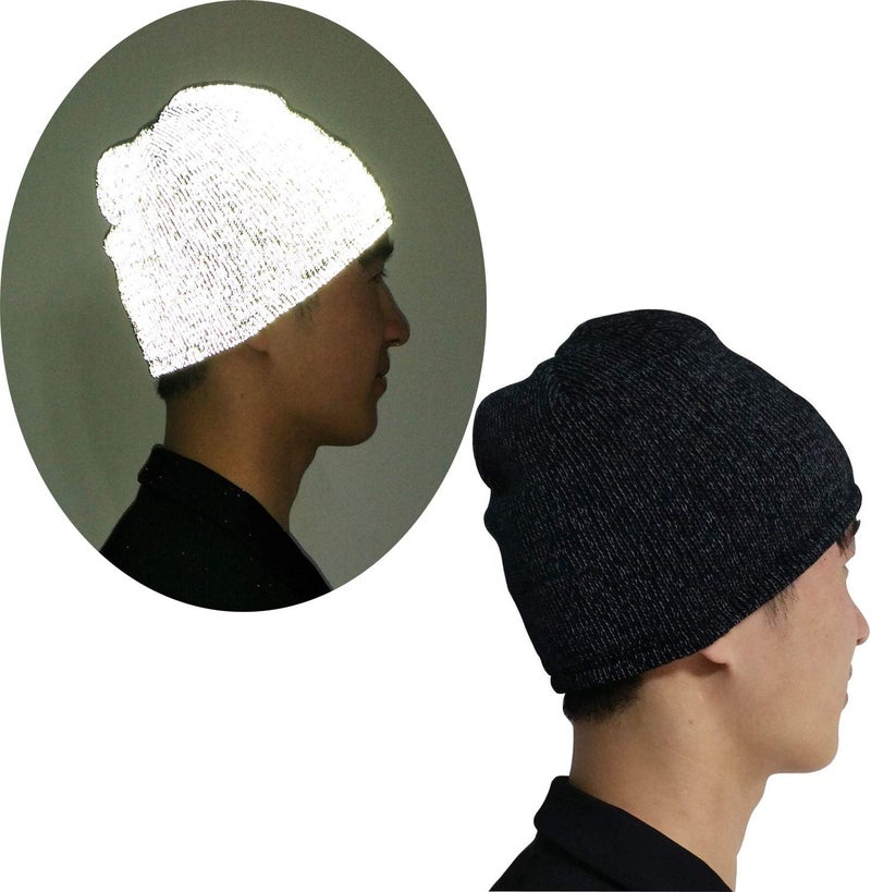 AMNQUERXUS Reflective Beanie Hat High Visibility Warm Winter Loop Knit Cap Gifts for Women Men - Image 1