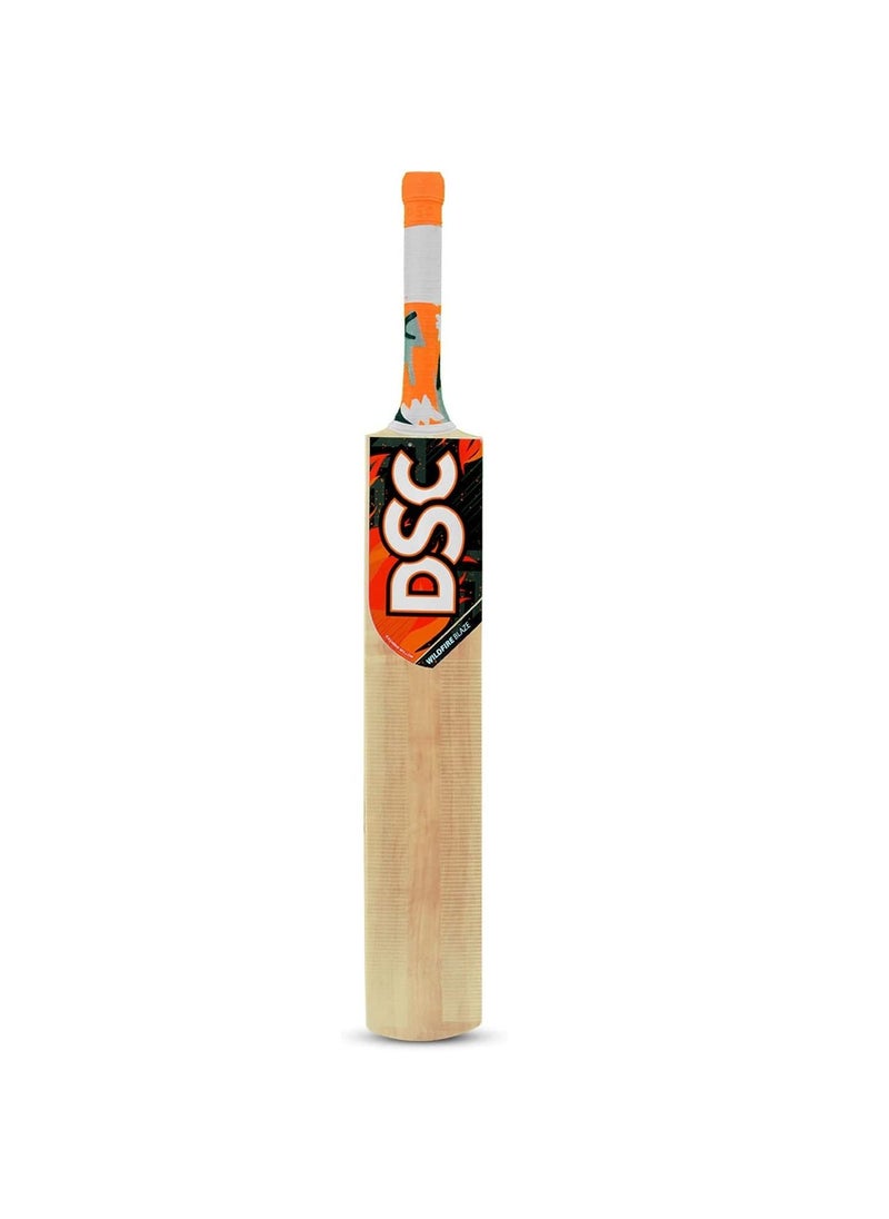 DSC - Wildfire Blaze Kashmir Willow Cricket Bat | Size: 5 | Ball type : Tennis Ball | Playing Style : All-Round - Image 1