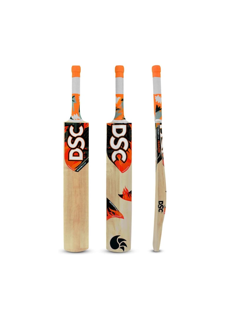 DSC - Wildfire Blaze Kashmir Willow Cricket Bat | Size: 5 | Ball type : Tennis Ball | Playing Style : All-Round - Image 1