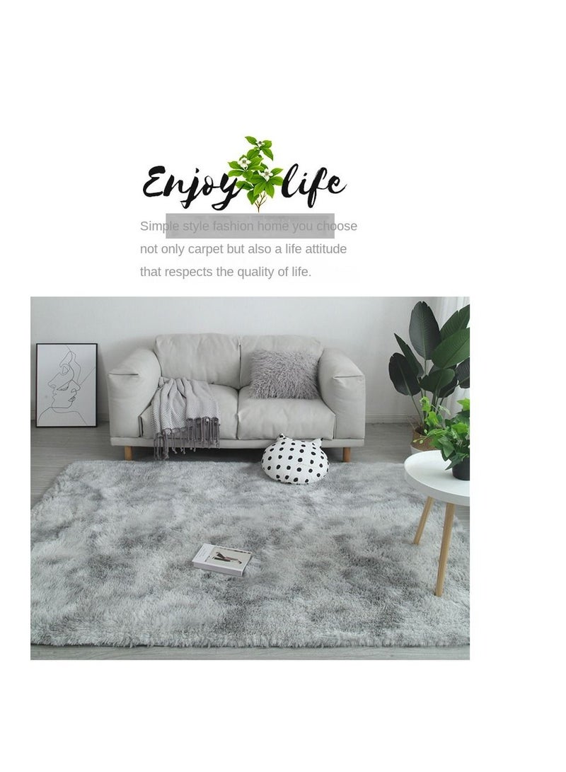 Nordic Silk Wool Rug, Bedroom, Bed, Home, Living Room, Toilet, Plush Blanket, Floor Mat - Image 2