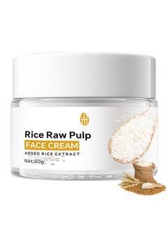 Rosarden Rice Cream For Face Rice Raw Pulp Face Cream Rice Cream Moisturizer For Moisturizing Skin Shrink Pores Rice Extract Anti Aging Moisturizer Smoth Fine Line Restore Skin Elasticity  - Image 1