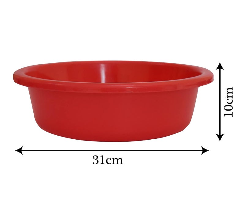 Kuber Industries Multiuses Unbreakable Plastic Knead Dough Basket/Basin Bowl For Home & Kitchen 6 Ltr- Pack of 2 (Purple & Red) - Image 5