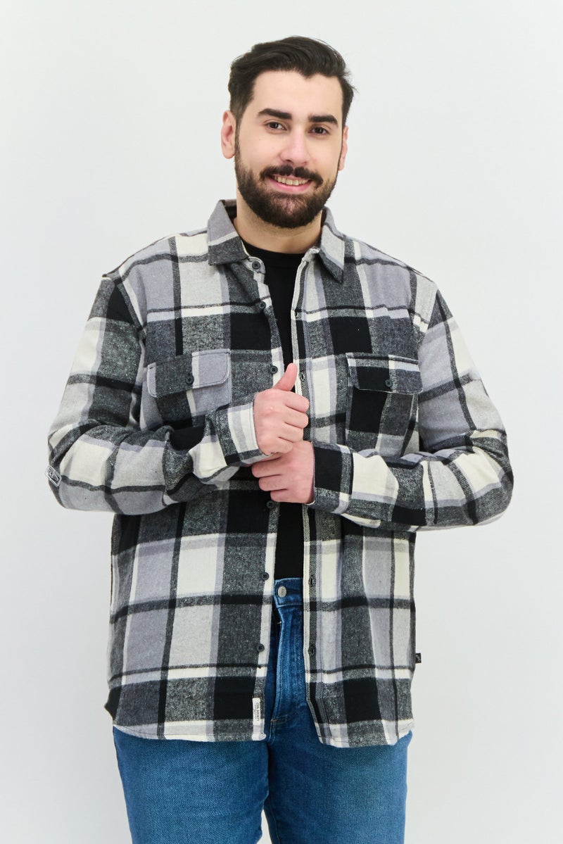 Civil Society Men Plaid Flannel Jacket Shirt, Multicolor  - Image 1
