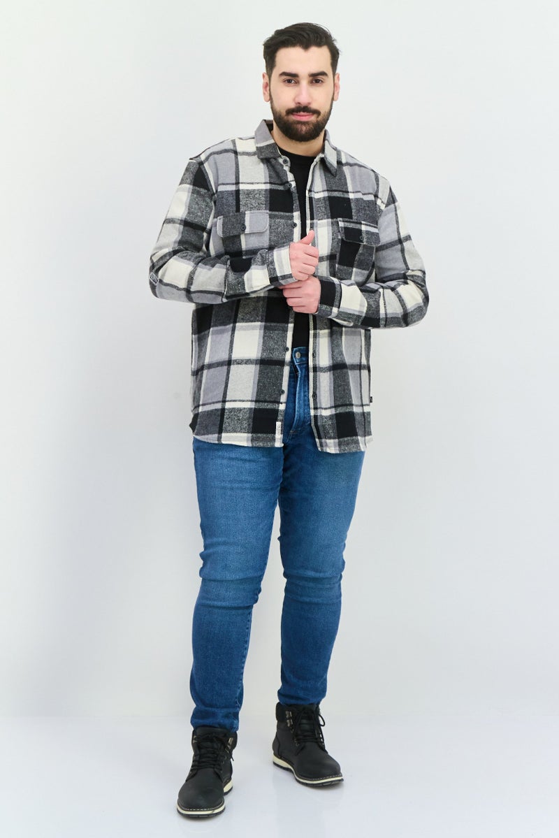 Civil Society Men Plaid Flannel Jacket Shirt, Multicolor  - Image 4
