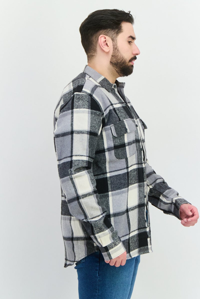 Civil Society Men Plaid Flannel Jacket Shirt, Multicolor  - Image 2