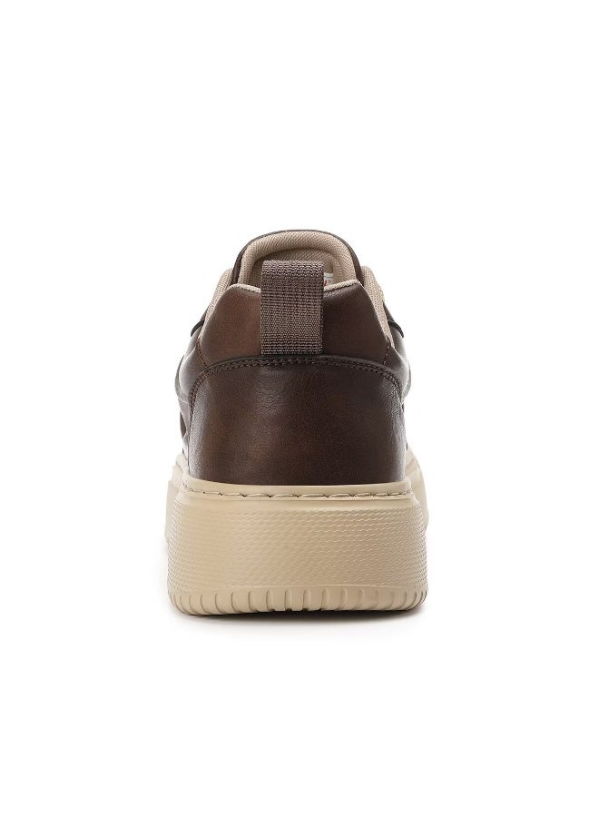 SKY VIEW Men's Fashion Shoes Ultrafine Fiber Vamp Casual Shoes For Men Non Slip Lace Up Chunky Sneakers Cushioned And Lightweight Low Top Walking Shoes Brown-00 - Image 4