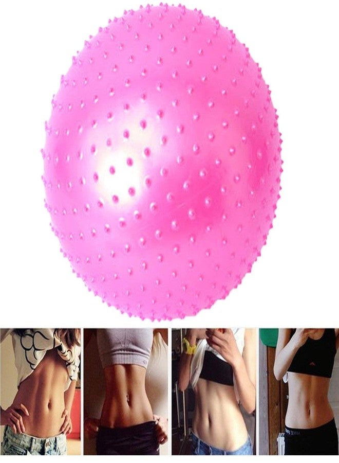 آيريس كرات تمارين اليوغا المقاومة للانزلاق والمضادة للانفجار من IRIS Fitness، مقاس 65 سم، كرة تدليك توازن مع مضخة قدم (لون وردي) - Image 3