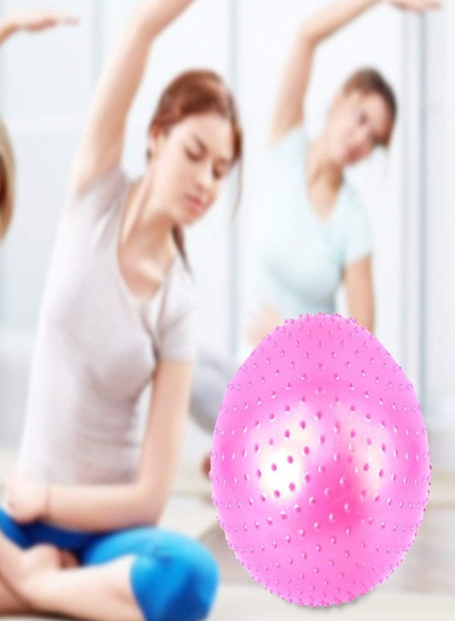 آيريس كرات تمارين اليوغا المقاومة للانزلاق والمضادة للانفجار من IRIS Fitness، مقاس 65 سم، كرة تدليك توازن مع مضخة قدم (لون وردي) - Image 4