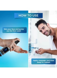 MUUCHSTAC Muuchstac Ocean Face Wash for Men | Fight Acne & Pimples, Brighten Skin, Clears Dirt, Oil Control, Refreshing Feel - Multi-Action Formula (3x100 ml)  - Image 3