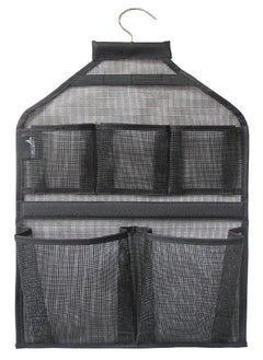 MISSLO Bathroom Shower Organizer Mesh Hanging Shower Caddy with Rotatable Hanger (Black)