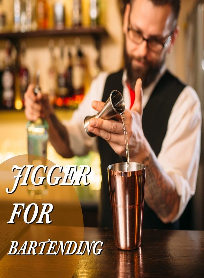 HUNCHA Food-Grade Stainless Stee Cocktail Bar Measuring Japanese Professional Double Jigger, Bar Tool Shot Japanese Jigger for Home, Bartending, Cocktail, Peg Measuring Tool, Silver, Pack of 2 - Image 4