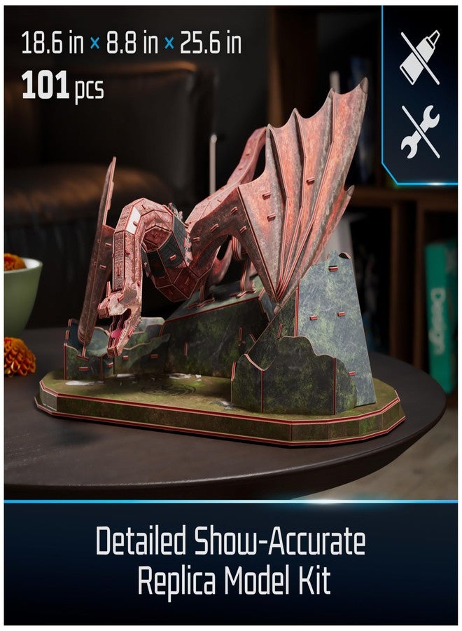 4D Build, House of the Dragon Caraxes Dragon 3D Model Kit, Game of Thrones Collectibles & Desk Décor, Adult Puzzle, Building Toys, 101 Pcs, 3D Puzzles, Gift Ideas for Ages 12 & Up - Image 2