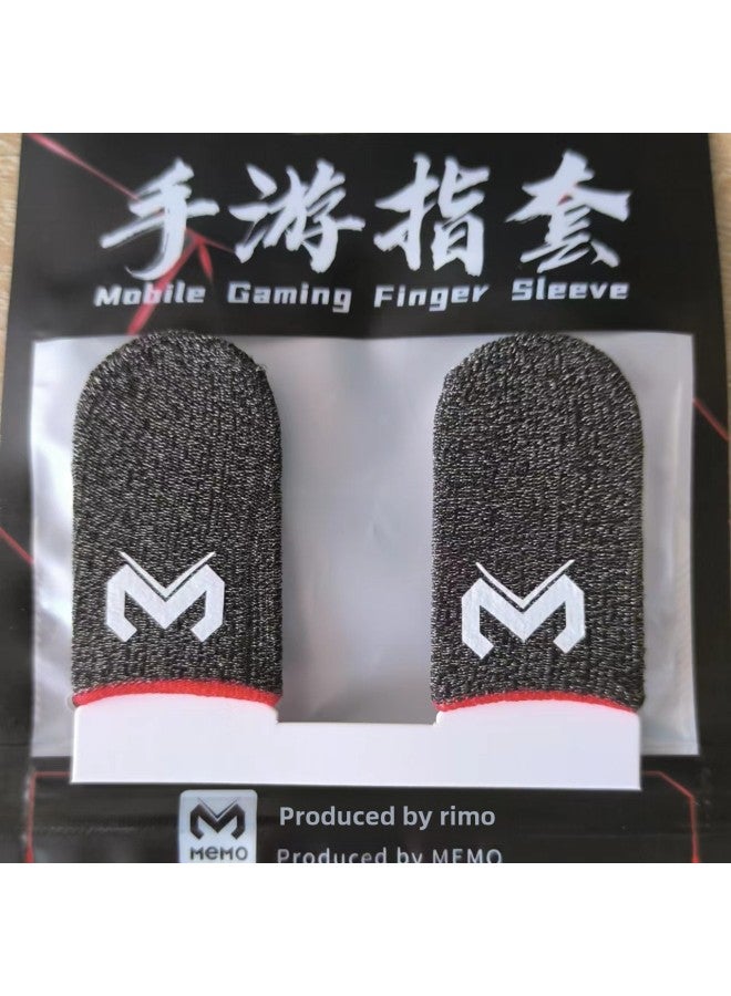 Explosions Hand-swimming Finger Cover Chicken Eating Artifact King E-sports Finger Cover Touch Screen Breathable Sweat-proof Game Finger Cover-Product Color:M Rice Ink Silver Fiber Finger Cot  - Image 1