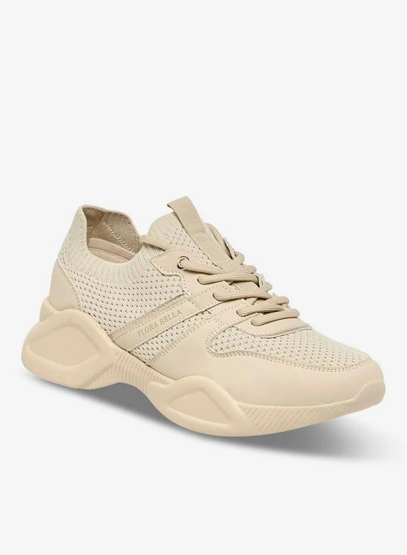 Flora Bella By Shoexpress Flora Bella Textured Lace-Up Sneakers