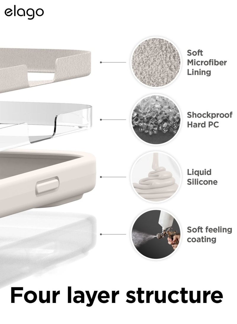 Elago Silicone Case Cover for iPhone 14 Pro - Stone  - Image 5