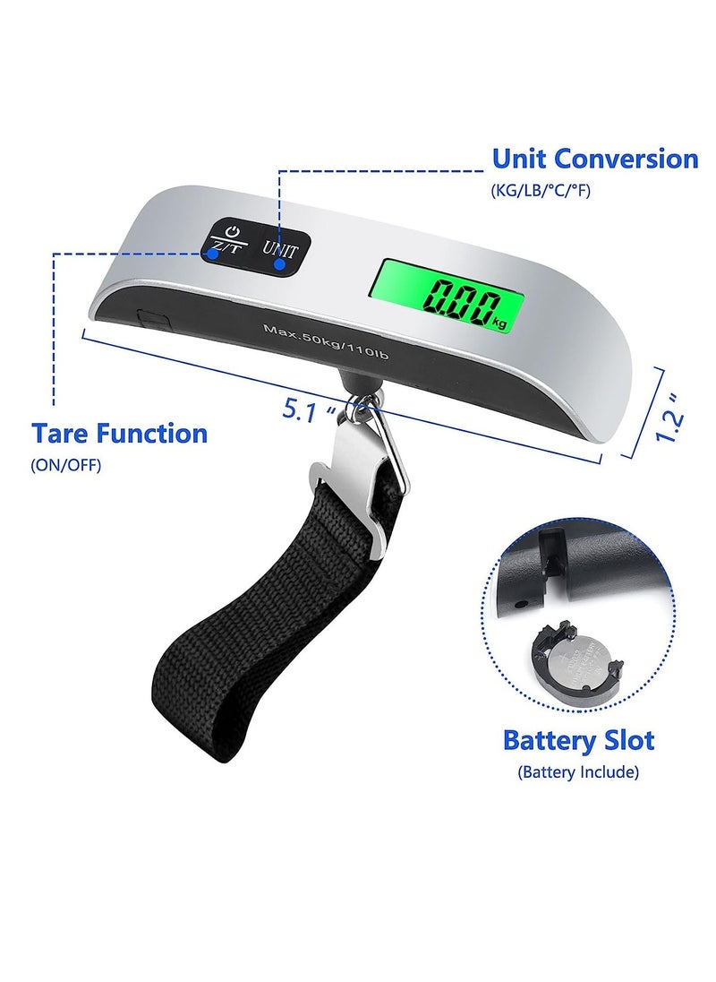 Generic Digital Luggage Scale, Portable Handheld Baggage Electronic Scale, Suitcase Scale with Temperature Sensor and 110 Pound Capacity Hanging Luggage Weight Scale for Travel  - Image 2