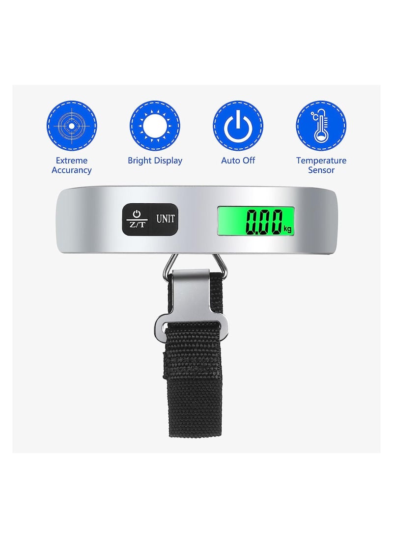 Generic Digital Luggage Scale, Portable Handheld Baggage Electronic Scale, Suitcase Scale with Temperature Sensor and 110 Pound Capacity Hanging Luggage Weight Scale for Travel  - Image 3