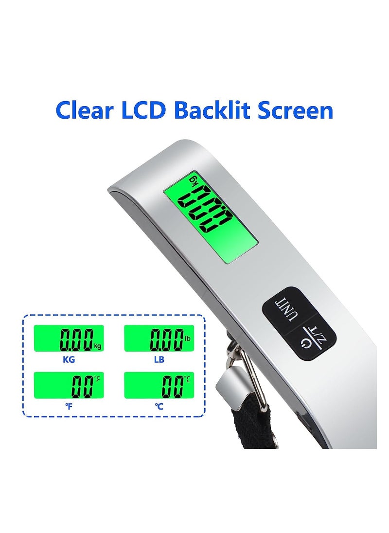 Generic Digital Luggage Scale, Portable Handheld Baggage Electronic Scale, Suitcase Scale with Temperature Sensor and 110 Pound Capacity Hanging Luggage Weight Scale for Travel  - Image 4