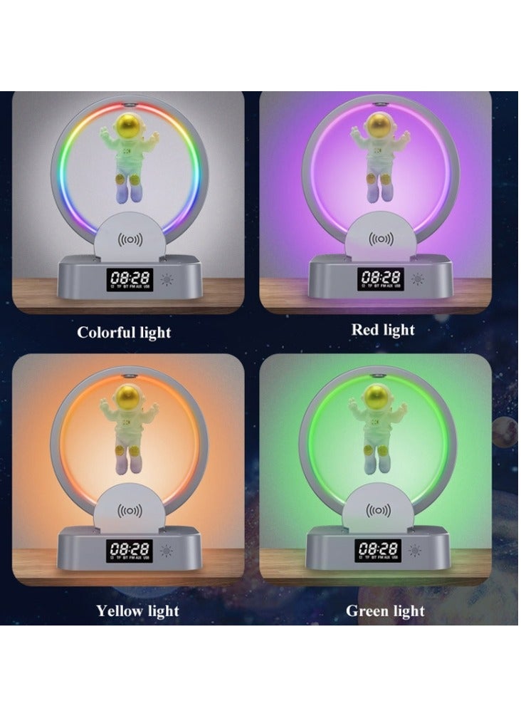 Wireless Y-558 Magnetic Levitation Astronaut TWS Bluetooth Speaker With RGB Light Wireless Charger - Image 4