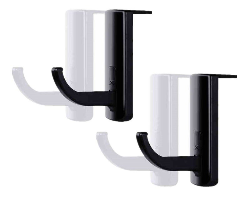 yueton 4pcs Black and White Headphone Headset Hanger Monitor Stand Holder Headset Stickon Hook