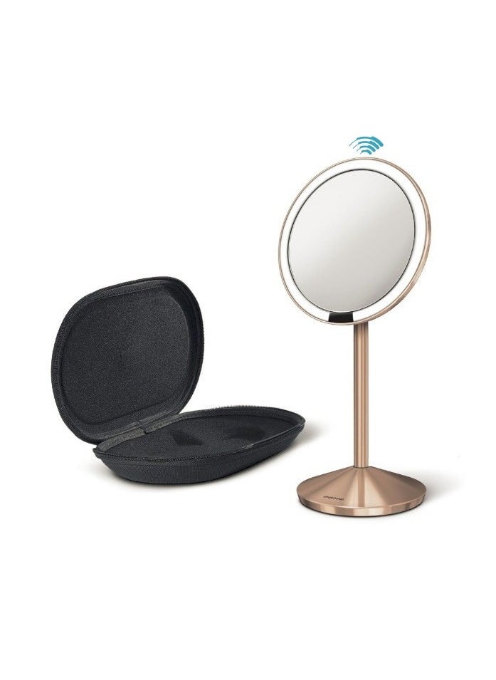 simplehuman - Sensor Mirror Mini With Travel Case, Tru Lux Light system, Folds Flat, 10X magnification, Distortion Free, Rechargeable & Cordless - Image 1