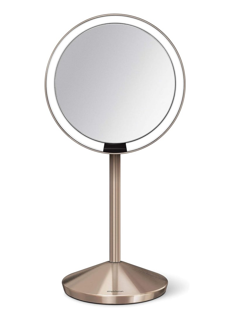 simplehuman - Sensor Mirror Mini With Travel Case, Tru Lux Light system, Folds Flat, 10X magnification, Distortion Free, Rechargeable & Cordless - Image 1