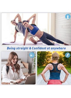 Y&D Back Correction Strap, Adjustable Posture Corrector Spine Straightener for Relief of Neck Shoulder Pain Develop Good Seated Standing Men Women Elderly Teens (1PCS Black,L)  - Image 5