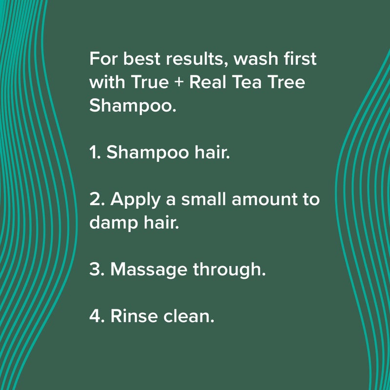True+Real Tea Tree Conditioner, Moisturizing Formula, Hydrates, Soothes Scalp, Refreshing Mint Scent, For All Hair Types, 10.14 oz - Image 5