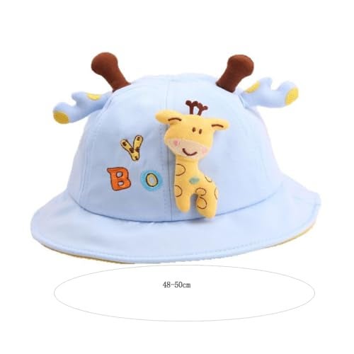 Zibuyu® Cartoon Sun Hat for Kids Aged 2-5 Years Old, Outdoor Bucket Hat Adorable Giraffe Plush Toy Charm Toddler Sun Cap, Cotton Sun Hat Wide Brim Bucket Hat, Children's Day Gift - Image 2