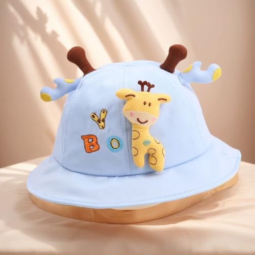 Zibuyu® Cartoon Sun Hat for Kids Aged 2-5 Years Old, Outdoor Bucket Hat Adorable Giraffe Plush Toy Charm Toddler Sun Cap, Cotton Sun Hat Wide Brim Bucket Hat, Children's Day Gift - Image 5