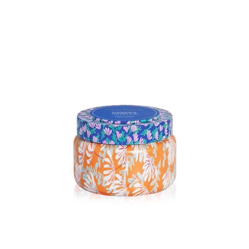 Capri Blue Scented Candles for Women & Men - Pattern Play Travel Tin Small Candles - Soy Wax Blend - Luxury Home Decor with Notes of Vanilla, Tobacco, Bergamot & Sandalwood (Havana Vanilla, 8.5 oz) - Image 1