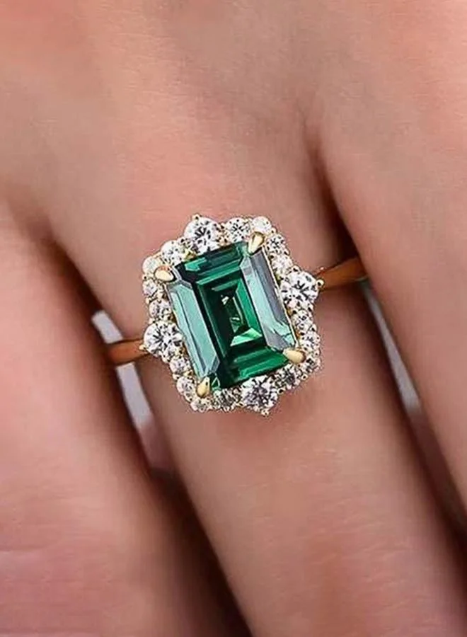 Take Two Embellished Emerald Cut Ring