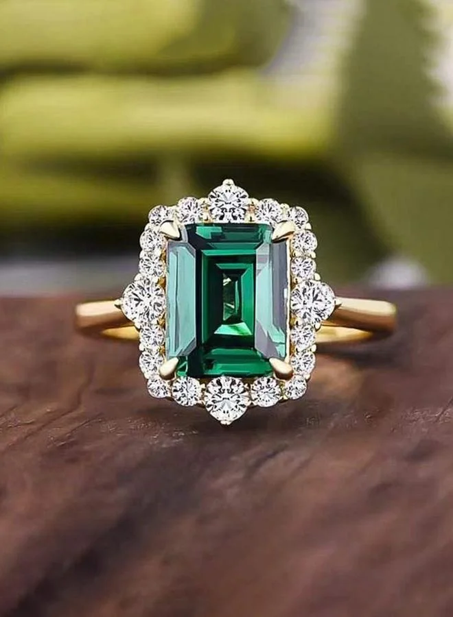 Take Two Embellished Emerald Cut Ring
