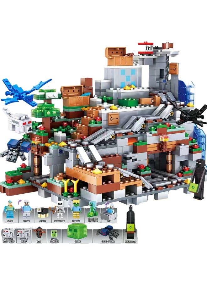 Minecraft The The Mountain Cave 3D  Building Blocks Set - Image 1