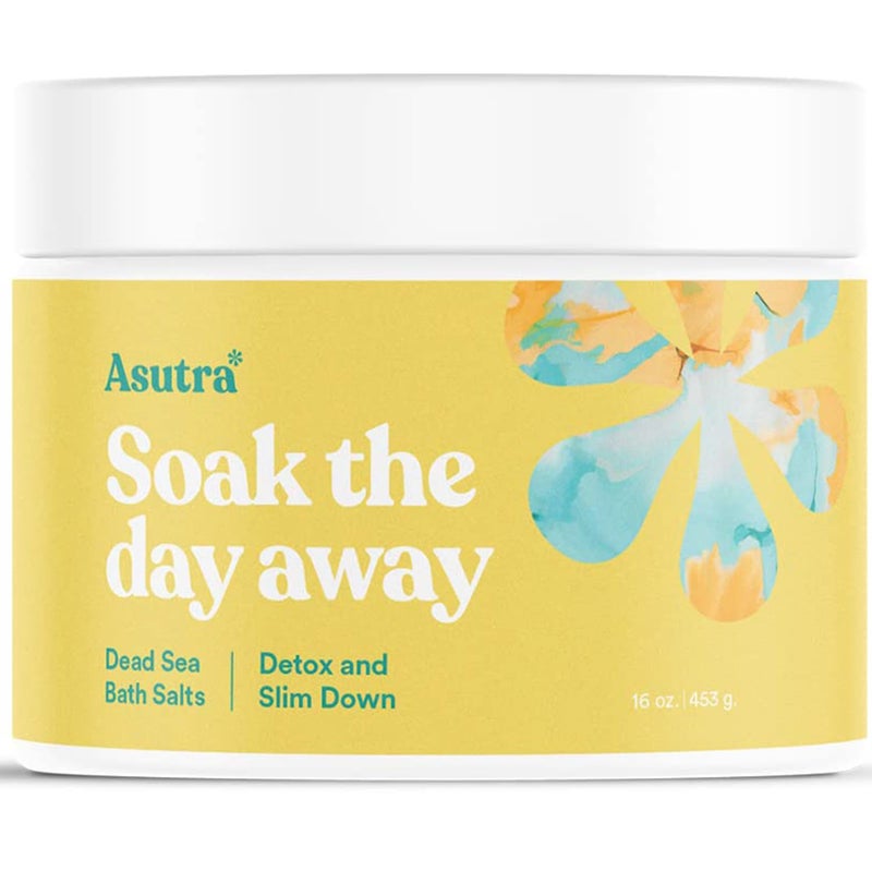 ASUTRA Dead Sea Bath Salts  16 oz - Soak in Rich & Vital Healing Minerals - Purify & Energize with Eucalyptus, Sweet Orange, & Lemon Essential Oils - Image 1