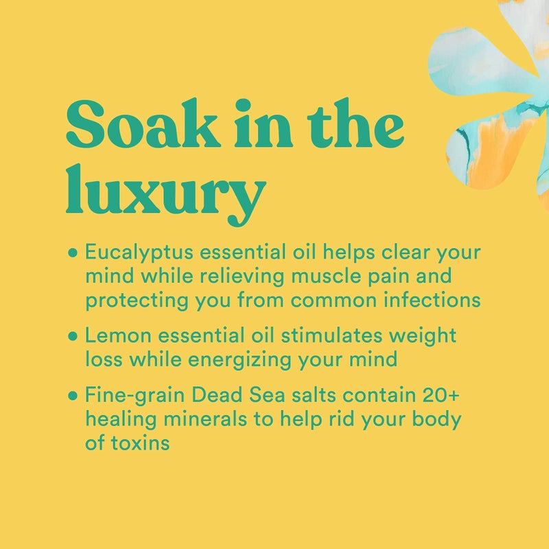 ASUTRA Dead Sea Bath Salts  16 oz - Soak in Rich & Vital Healing Minerals - Purify & Energize with Eucalyptus, Sweet Orange, & Lemon Essential Oils - Image 5