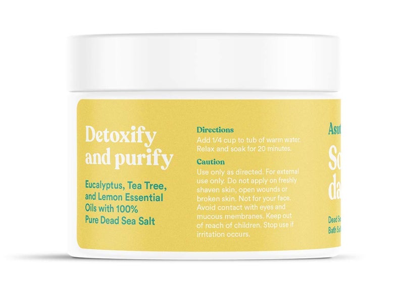 ASUTRA Dead Sea Bath Salts  16 oz - Soak in Rich & Vital Healing Minerals - Purify & Energize with Eucalyptus, Sweet Orange, & Lemon Essential Oils - Image 2