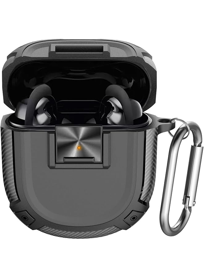 erorex Protective Case For Bose Quietcomfort Earbuds Ii 2022 And Quietcomfort Ultra Case 2023 Shockproof Tpu Cover With Carabiner Black Bose Quietcomfort Earbuds Ii Ultra - Image 1