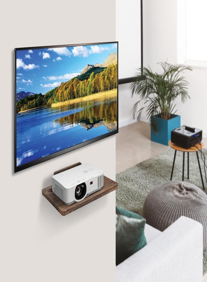 BEARUT Projector Shelf Wall Mount Floating Projector Rack Holder,Projector Mount,Router Modem Cable Box Shelf for Xbox Series PS5 PS4 Wood - Image 3