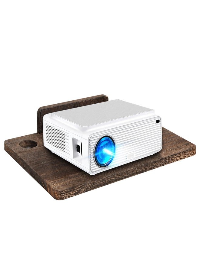 BEARUT Projector Shelf Wall Mount Floating Projector Rack Holder,Projector Mount,Router Modem Cable Box Shelf for Xbox Series PS5 PS4 Wood - Image 1