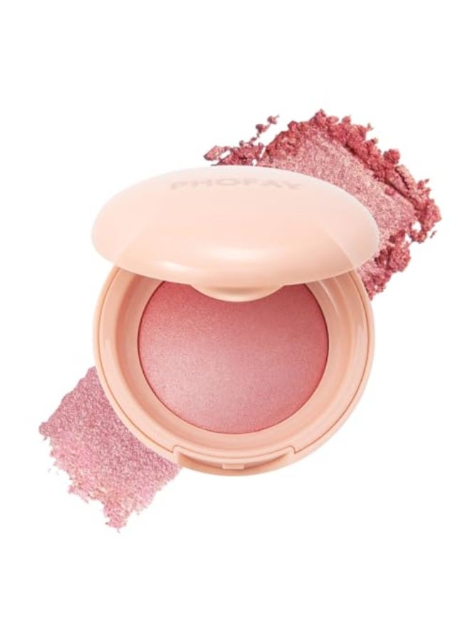 PHOFAY Luminous Blush Powder-Multi-Use Formula, Ultra-Fine & Smooth, Longer-Lasting Wear with Natural Luminous Glow (02#) - Image 1