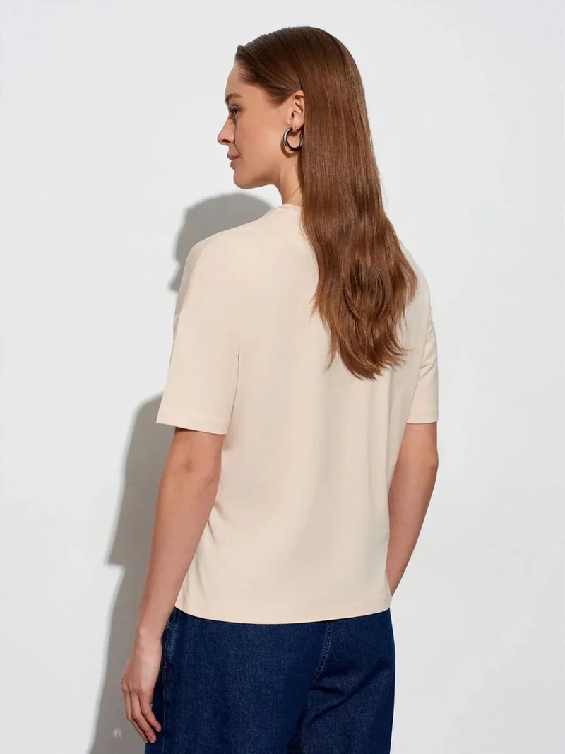 ديلفين DILVIN Women's Cotton Crew Neck T-Shirt