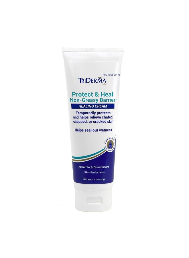 TriDerma كريم حماية وشفاء غير دهني لحماية البشرة من الرطوبة لكريم الطفح الجلدي للكبار، الاحتكاك، الاحمرار، البشرة الحساسة مع ديميثيكون، صبار، مؤهل لـ FSA 4 أونصات - Image 1