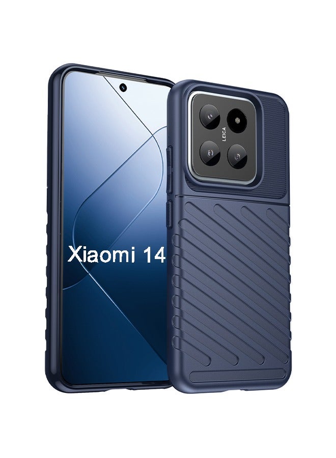 GKK Xiaomi 14 Cover Case, Heavy Duty Shockproof Military Grade Drop Tested Protective Phone Case TPU Bumper Phone Case Cover for Xiaomi 14 Thunder All Inclusive Phone Case -Blue - Image 1