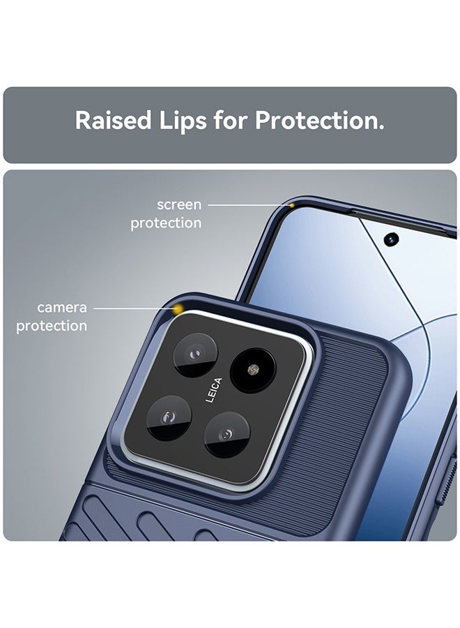 GKK Xiaomi 14 Cover Case, Heavy Duty Shockproof Military Grade Drop Tested Protective Phone Case TPU Bumper Phone Case Cover for Xiaomi 14 Thunder All Inclusive Phone Case -Blue - Image 2