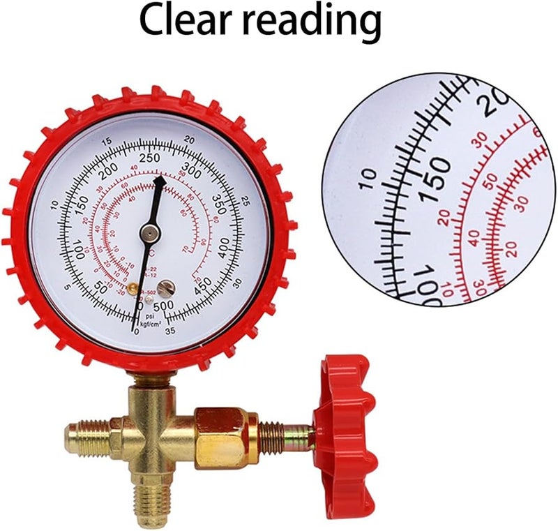 مجموعة مقياس الضغط الأزرق المحدثة لإعادة شحن المبرد سهلة الاستخدام - Image 5