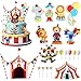 TOSPARTY Circus Cake Toppers Carnival Cupcake Toppers Circus Birthday Cake Decorations Carnival Birthday Party Supplies Circus Baby Shower Decoration - Image 3