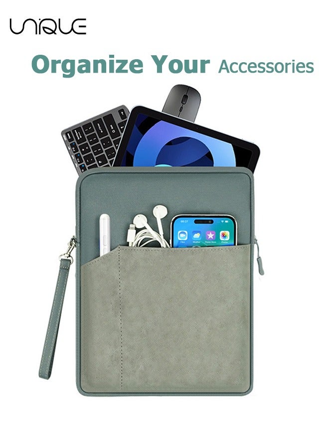 Unique Multifunctional storage bag,9-11 Inch Tablet Sleeve Bag Carrying Case for iPad Pro 11 2021-2018, Air 5/4 10.9, 10.2, Galaxy Tab A8 10.5, Tab S8 11", Surface Go 2, 1, Protective with Pocket,Dark Gray  - Image 2